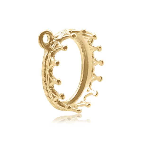 ITI NYC Oval Gallery Wire Bezel in 14K Gold (8.00 x 6.00 mm - 10.00 x 8.00 mm)