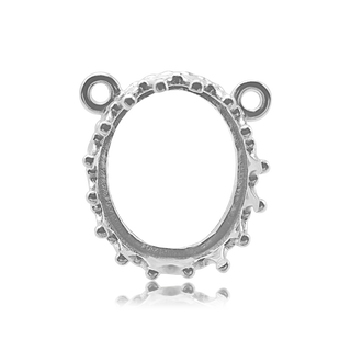 ITI NYC Oval Gallery Wire Bezel in Sterling Silver (8.00 x 6.00 mm - 10.00 x 8.00 mm)