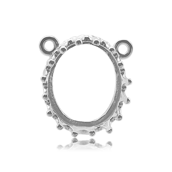 ITI NYC Oval Gallery Wire Bezel in Sterling Silver (8.00 x 6.00 mm - 10.00 x 8.00 mm)