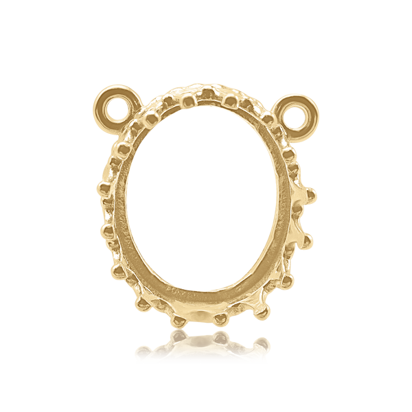 ITI NYC Oval Gallery Wire Bezel in 14K Gold (8.00 x 6.00 mm - 10.00 x 8.00 mm)