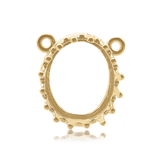 ITI NYC Oval Gallery Wire Bezel in 14K Gold (8.00 x 6.00 mm - 10.00 x 8.00 mm)