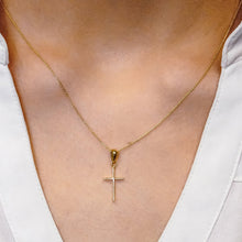 Load image into Gallery viewer, ITI NYC 14K Gold Thin Plain Cross Pendant
