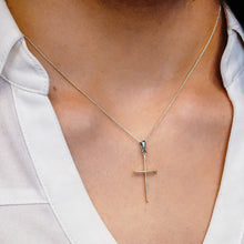 Load image into Gallery viewer, ITI NYC 14K Gold Thin Plain Cross Pendant
