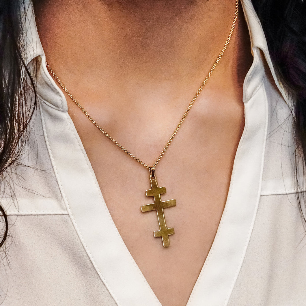 ITI NYC Papal Cross Pendant in 14K Gold