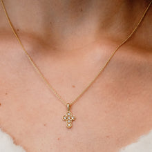 Load image into Gallery viewer, ITI NYC Filigree Cross Pendant with Diamonds in 14K Gold
