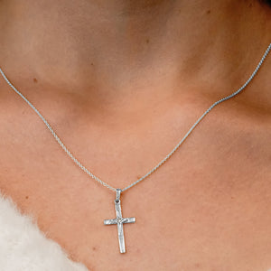 ITI NYC Cross Pendant with Diamond Accent in 14K Gold