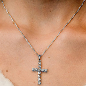 ITI NYC Cross Pendant with Diamonds in 14K Gold