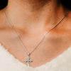 ITI NYC Trinity Cross Pendant with Cubic Zirconia in Sterling Silver