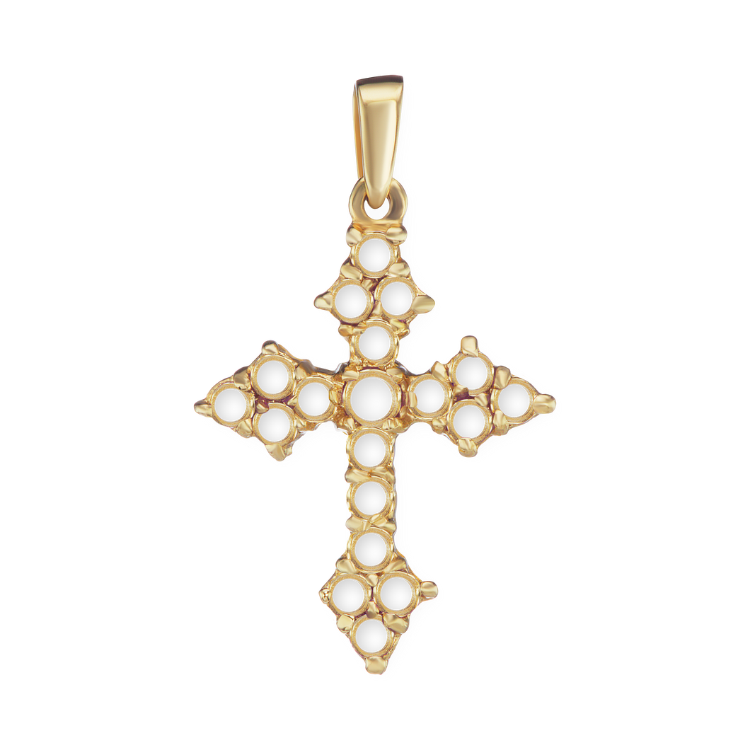 14K Gold Trinity Cross Mounting (28 x 18 mm)