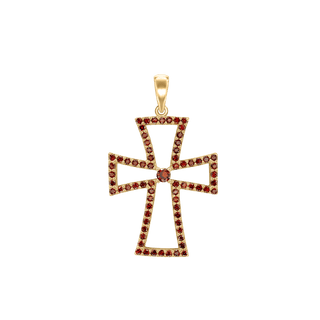 ITI NYC Cross Pattee Pendant with Cubic Zirconia in Sterling Silver