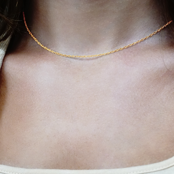 Clinton St. Cable Necklace in 18K Yellow Gold