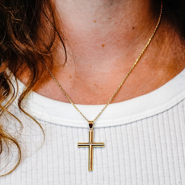 ITI NYC Tubular Cross Pendant in Sterling Silver