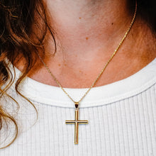 Load image into Gallery viewer, ITI NYC Tubular Cross Pendant in Sterling Silver
