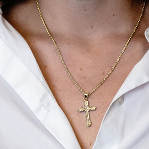 ITI NYC Fancy Cross Pendant in Sterling Silver