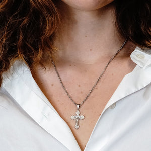 ITI NYC Trefoil Crucifix Pendant in Sterling Silver