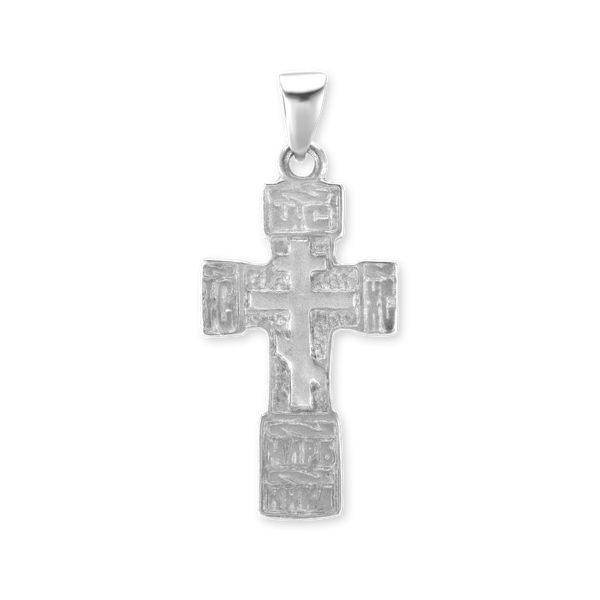 ITI NYC Orthodox Cross and Crucifix Pendant in Sterling Silver