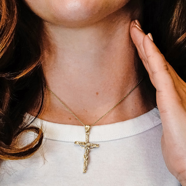 ITI NYC Freeform Crucifix Pendant in Sterling Silver