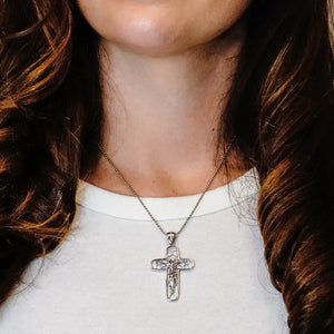 ITI NYC Filigree Crucifix Pendant in Sterling Silver