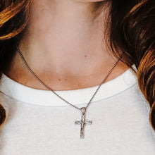 Load image into Gallery viewer, ITI NYC Freeform Crucifix Pendant in Sterling Silver
