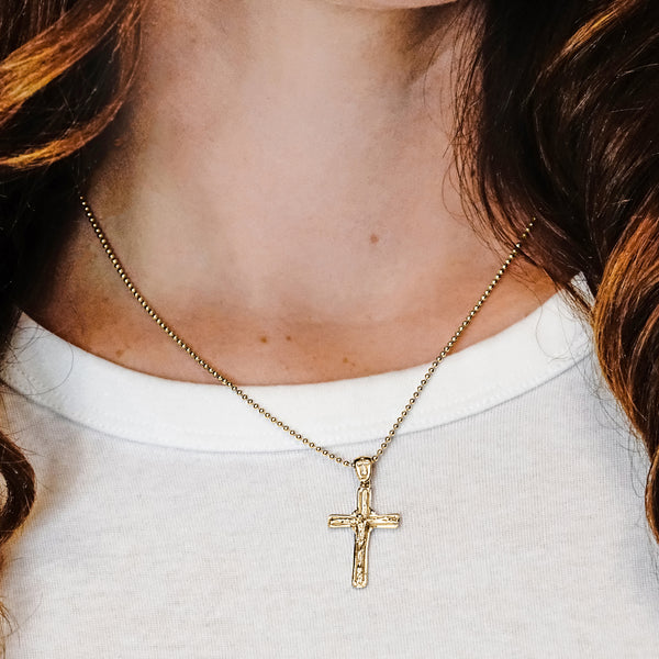 ITI NYC Freeform Crucifix Pendant in Sterling Silver