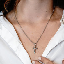 Load image into Gallery viewer, ITI NYC Flared Cross Pendant in Sterling Silver
