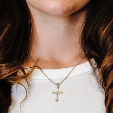 Load image into Gallery viewer, ITI NYC Trefoil Crucifix Pendant in Sterling Silver
