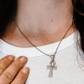 ITI NYC Ankh Cross Pendant in Sterling Silver