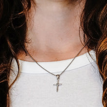 Load image into Gallery viewer, ITI NYC Wrap Cross Pendant in Sterling Silver
