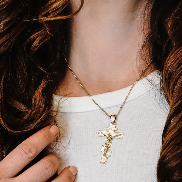 ITI NYC Orthodox Crucifix Pendant in Sterling Silver