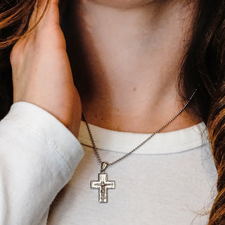 ITI NYC Freeform Crucifix Pendant in Sterling Silver
