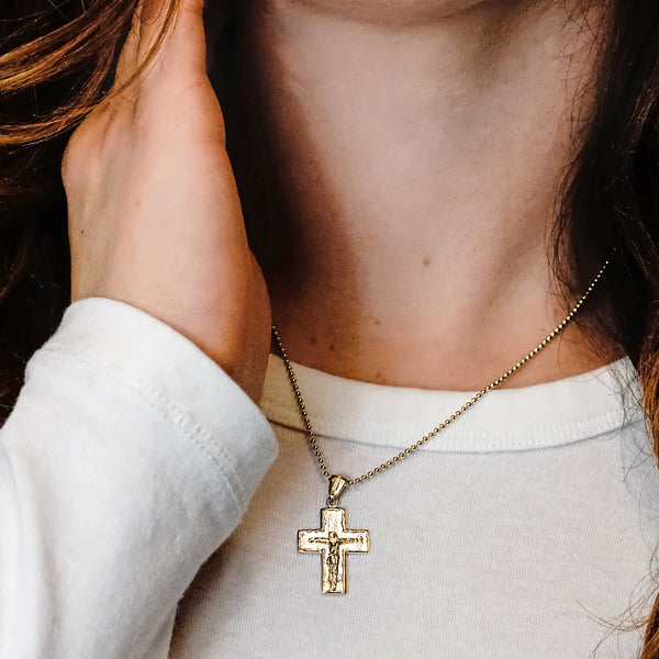 ITI NYC Freeform Crucifix Pendant in Sterling Silver
