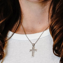 Load image into Gallery viewer, ITI NYC Filigree Scroll Cross Pendant in Sterling Silver
