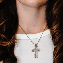 Load image into Gallery viewer, ITI NYC Filigree Scroll Cross Pendant in Sterling Silver
