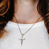 ITI NYC Freeform Crucifix Pendant in Sterling Silver