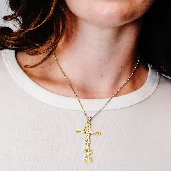 ITI NYC Orthodox Crucifix Pendant in Sterling Silver