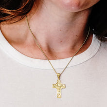 Load image into Gallery viewer, ITI NYC Byzantine Double-Sided Cross and Crucifix Pendant in Sterling Silver
