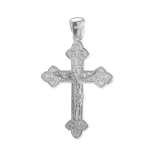 ITI NYC Trefoil Crucifix Pendant in Sterling Silver