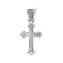 Load image into Gallery viewer, ITI NYC Budded Cross Pendant in Sterling Silver
