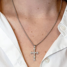 Load image into Gallery viewer, ITI NYC Fancy Flared Cross Pendant in Sterling Silver
