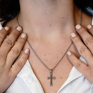 ITI NYC Flared Cross Pendant in Sterling Silver