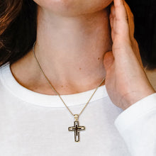 Load image into Gallery viewer, ITI NYC Filigree Cross Pendant with Ember Finish in Sterling Silver
