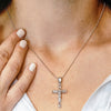 ITI NYC Filigree Wooded Crucifix Pendant in Sterling Silver