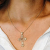 ITI NYC Filigree Budded Cross Pendant in Sterling Silver