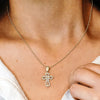 ITI NYC Roman Cross Pendant with Cubic Zirconia in Sterling Silver