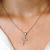 ITI NYC Eternity Cross Pendant with Cubic Zirconia in Sterling Silver