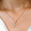 ITI NYC Eternity Cross Pendant with Cubic Zirconia in Sterling Silver