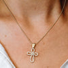 ITI NYC Eternity Cross Pendant with Cubic Zirconia in Sterling Silver