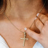 ITI NYC Classic Cross Pendant with Cubic Zirconia in Sterling Silver