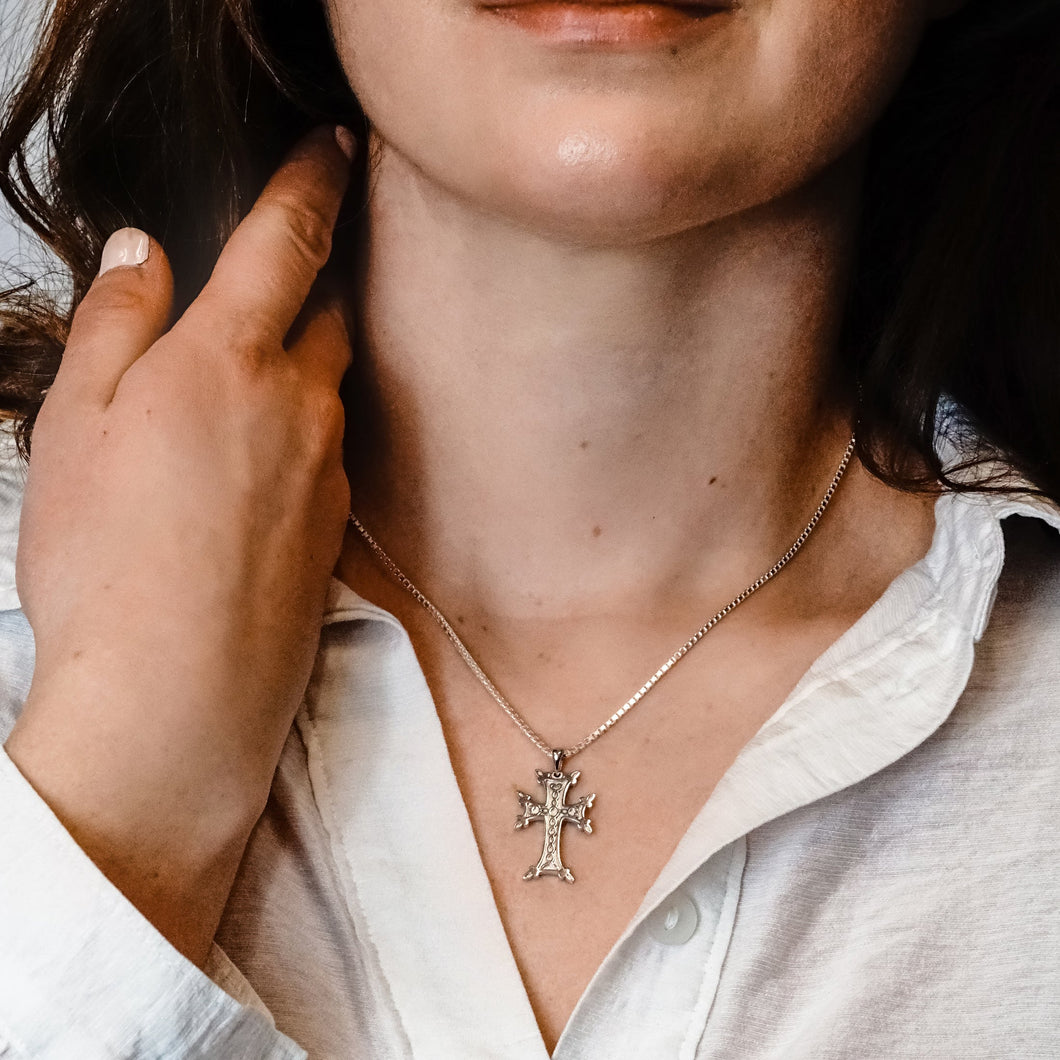 ITI NYC Armenian Cross Pendant in Sterling Silver