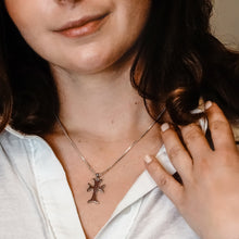 Load image into Gallery viewer, ITI NYC Armenian Cross Pendant with Red Enamel in Sterling Silver
